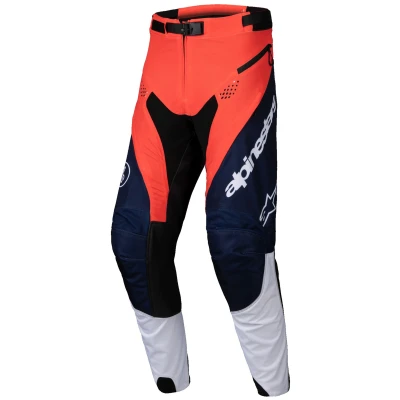 Alpinestars PRO-Dura modro-oranžovo-bílé motokrosové kalhoty