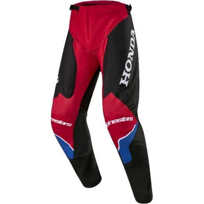 Alpinestars Racer Iconic Honda kolekce červeno-černo-modro-bílé motokrosové kalhoty