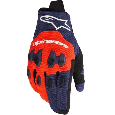Alpinestars PRO-DURA modro-oranžovo-bílé motokrosové rukavice