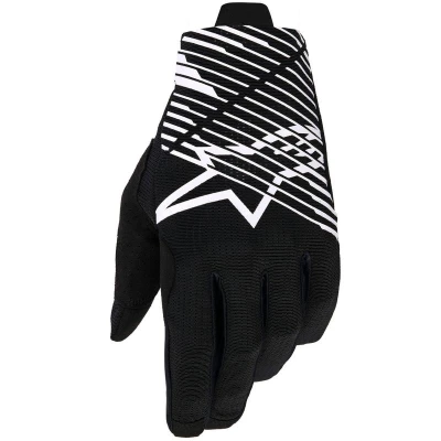 Alpinestars Radar Pro černo-bílé motokrosové rukavice na motorku