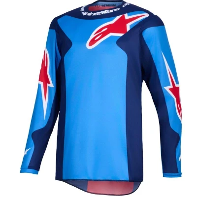Alpinestars Fluid Grid modro-červený motokrosový dres
