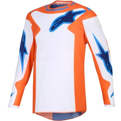 Alpinestars Fluid Grid oranžovo-modrý motokrosový dres