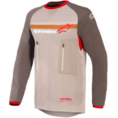 Alpinestars Maxdura Dual hnědo-oranžový motokrosový dres