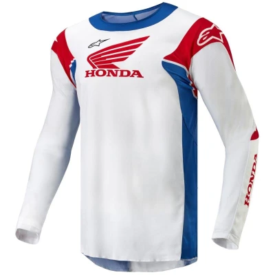 Alpinestars Racer Iconic Honda bílo-modro-červeno-černý motokrosový dres