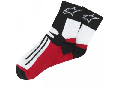 Alpinestars Racing Road černo-bílo-červené krátké ponožky