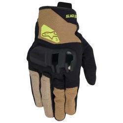 Alpinestars Rukavice na motorku Chrome V2 tmavo khaki-čierno-žlté
