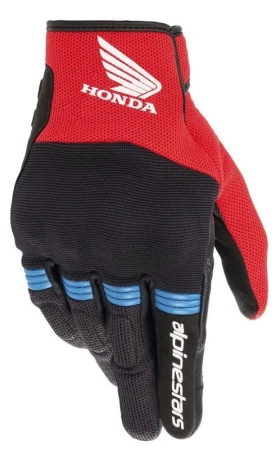 Alpinestars Rukavice na motorku Copper Honda kolekce 2025 černo-červeno-modré Alpinestars Rukavice na motorku Copper Honda kolekce 2025 černo-červeno-modré
