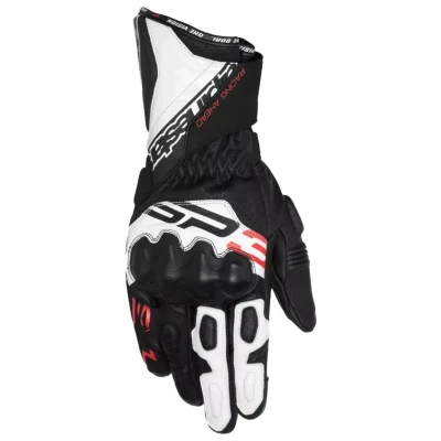 Alpinestars SP-3 černo-bílo-fluo červené pánské rukavice na motorku