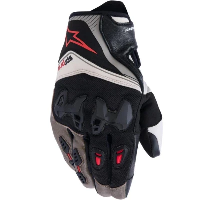Alpinestars SP-R PRO světle šedo-hnědo-oranžové rukavice na motorku