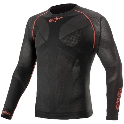 Alpinestars Ride Tech Summer černo-červené termotriko s dlouhým rukávem
