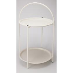 Ambiance Odkládací stolek kovový 66 cm bílá