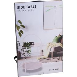 Ambiance Odkládací stolek kovový 66 cm bílá