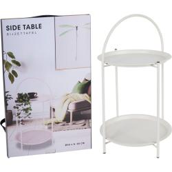 Ambiance Odkládací stolek kovový 66 cm bílá