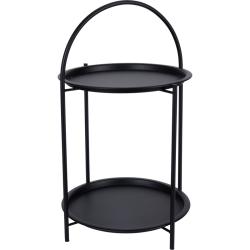 Ambiance Odkládací stolek kovový 66 cm černá Ambiance Odkládací stolek kovový 66 cm černá