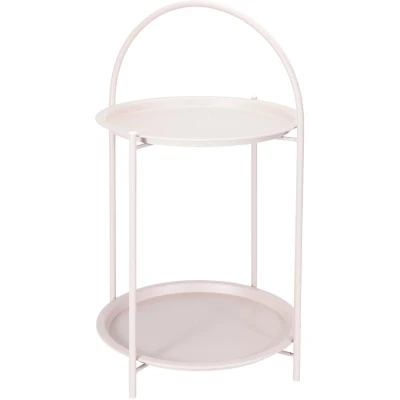 Ambiance Odkládací stolek kovový 66 cm krémová Ambiance Odkládací stolek kovový 66 cm krémová