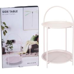 Ambiance Odkládací stolek kovový 66 cm krémová
