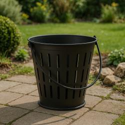 Ambiance Ohniště/koš na dřevo kovové s rukojetí