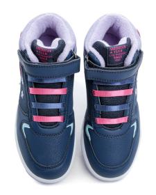 American Club ES161-24 modré dívčí zimní blikací boty