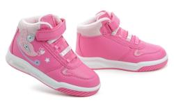 American Club ES162-24 ružové dievčenské zimné blikajúce topánky