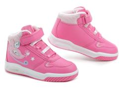 American Club ES162-24 ružové dievčenské zimné blikajúce topánky