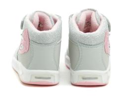 American Club ES162-24 šedo růžové dívčí zimní blikací boty