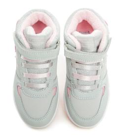 American Club ES162-24 sivoružové dievčenské zimné blikajúce topánky