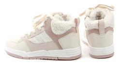 American Club ES198 světle béžové dětské zimní boty