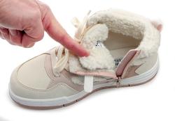 American Club ES198 světle béžové dětské zimní boty