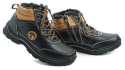 American Club ES46-19 čierne zimné detské topánky