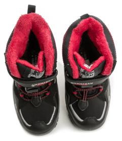American Club HL-31-21 čierno červené detské zimné topánky