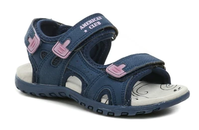 American Club HL167 modro růžové dívčí sandály