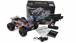 AMEWI Hyper Go Truggy 4WD 1:16 RTR brushed, LED, oranžovomodrý