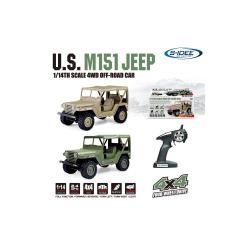 Amewi RC americký jeep M151 1:14 zelená