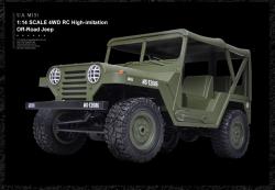 Amewi RC americký jeep M151 1:14 zelená