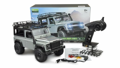 Amewi RC crawler D90 Defender prporcionální, 1:12 stříbrná