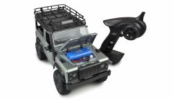 Amewi RC crawler D90 Defender prporcionální, 1:12 stříbrná