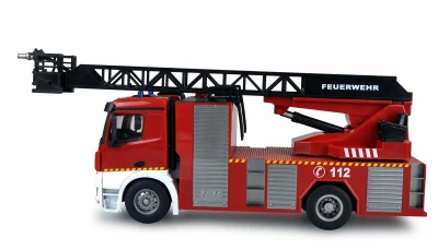 Amewi RC hasičský vůz Mercedes-Benz Arocs 1:18 s žebříkem a stříkačkou