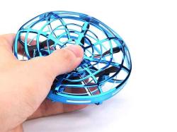 Dron UFO mini-dron ovládaný rukou, senzory proti nárazu, RTF, modrý