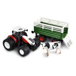 Amewi RC TRAKTOR 2,4 Ghz s vozem pro zvířata, světla, zvuk 1:24 RTR