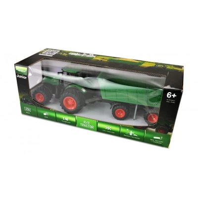 Amewi RC Traktor 2,4 Ghz so sklápacím prívesom, svetlá, zvuk 1:24