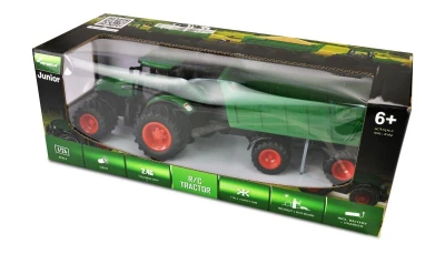 Amewi RC Traktor 2,4 Ghz so sklápacím prívesom, svetlá, zvuk 1:24