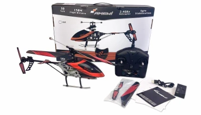 BUZZARD V2 jednorotorový vrtuľník so stabilizáciou, 4ch, RTF, 2,4 GHz, červený + zľava 300,- na príslušenstvo