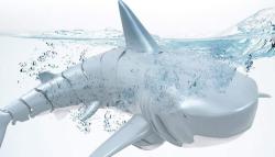 SHARKY, dálkově ovládaný žralok modrý, 4 kanály, dvě lodní turbíny, 2,4Ghz, RTR