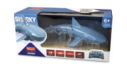 SHARKY, dálkově ovládaný žralok modrý, 4 kanály, dvě lodní turbíny, 2,4Ghz, RTR
