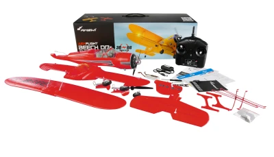Amewi RC dvouplošník AMXFlight Beech D17S 3D/6G RTF červený