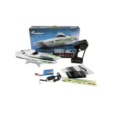 AMEWI Trade e.K. Amewi RC katamarán Arrow Brushless RTR sada, zelený