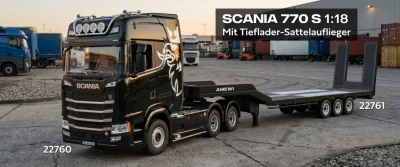 AMEWI Trade e.K. Amewi RC tahač Scania 770 6x4 1:18 RTR stříbrný