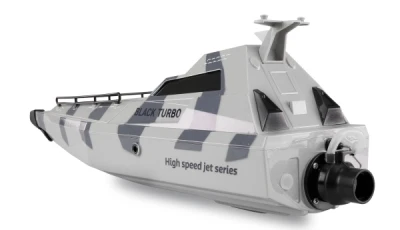 AMEWI Trade e.K. Amewi RC vojenský člun Black Turbo šedá kamufláž