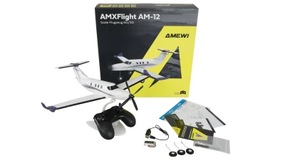 Amewi AMXFlight AM-12 bílé 450mm s gyroskopem 6G/3D 6 kanálů RTF RC letadlo