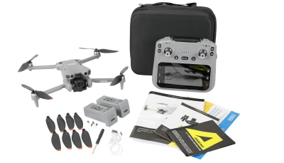 Amewi AMXFlight X5CPro šedý dron s kamerou, LCD dálkovým ovládáním a 2 bateriemi